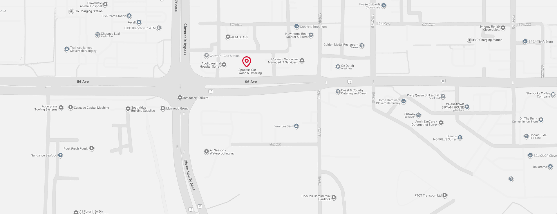 Map showing Spotless Carwash location